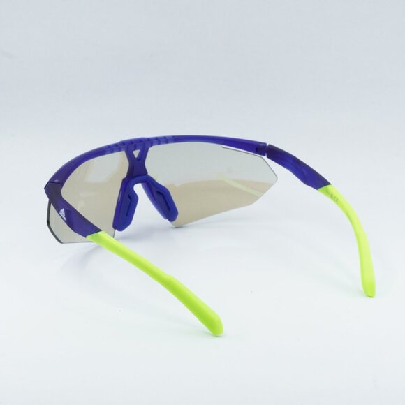 Adidas SP0015 91X Shield Sunglasses - Matte Blue \ Blue Mirror - Picture 7 of 10
